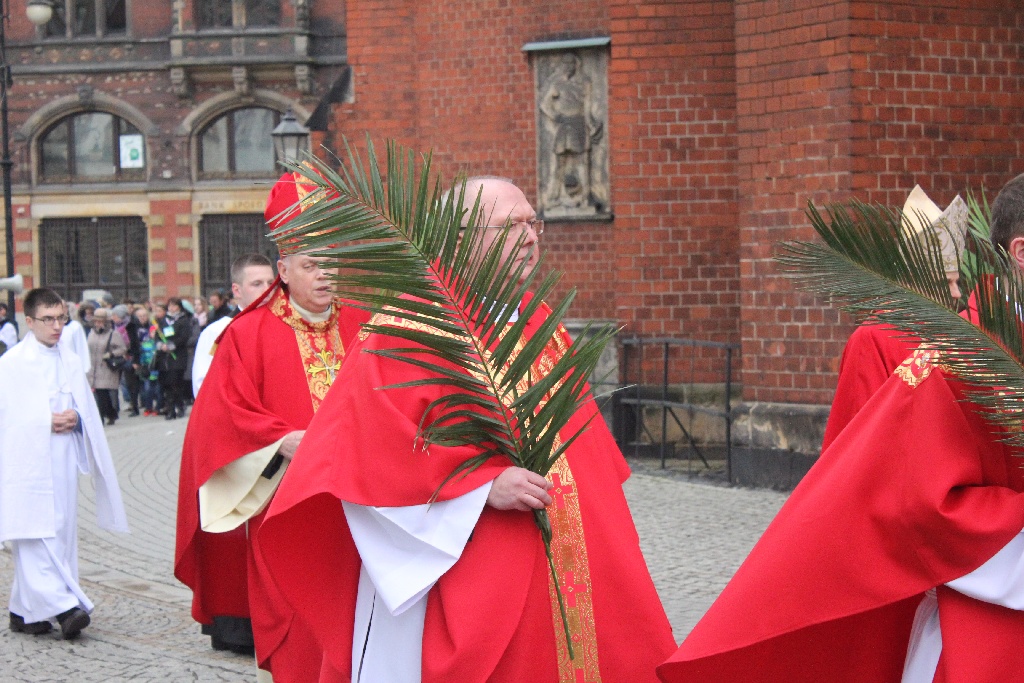 Msza święta w legnickiej Katedrze w Niedzielę Palmową