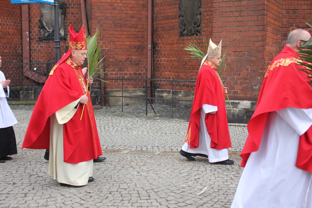 Msza święta w legnickiej Katedrze w Niedzielę Palmową