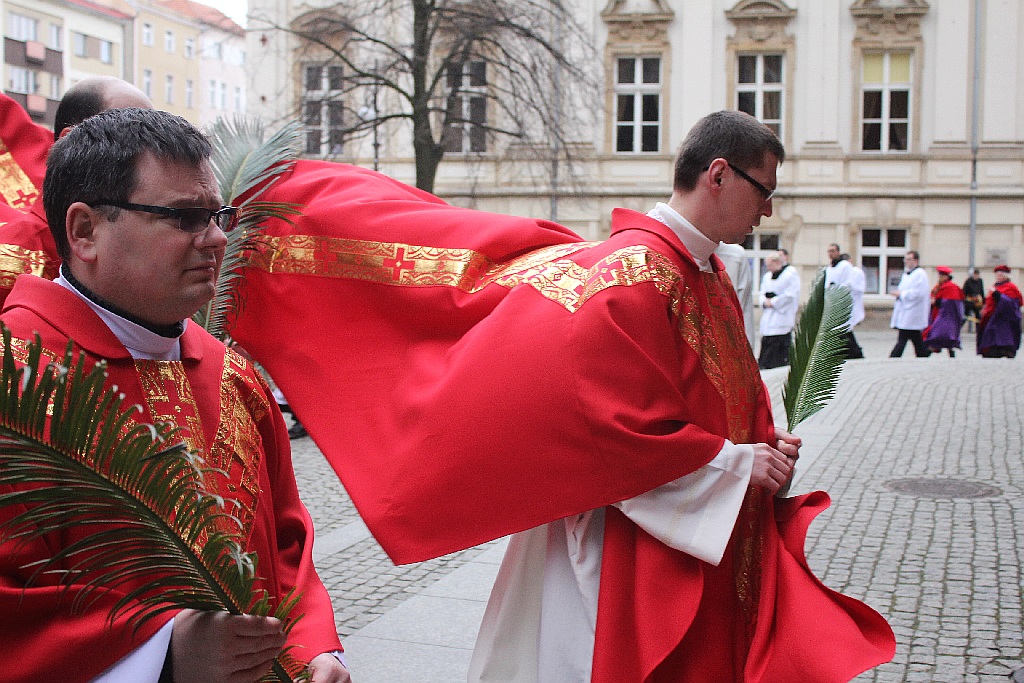 Msza święta w legnickiej Katedrze w Niedzielę Palmową