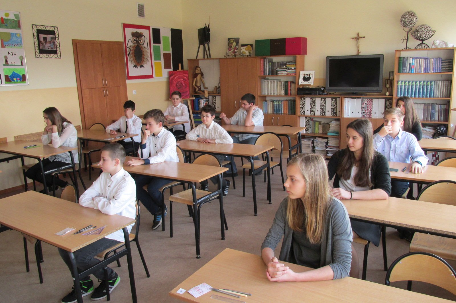 Szóstoklasiści ze Szkoły Podstawowej nr 18 pisali egzamin
