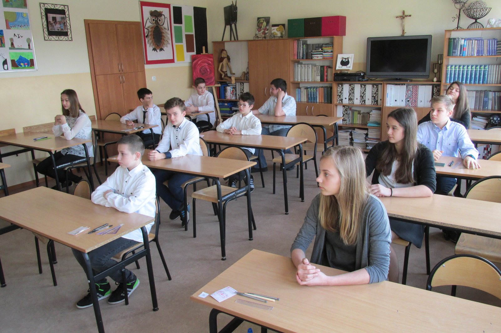 Szóstoklasiści ze Szkoły Podstawowej nr 18 pisali egzamin
