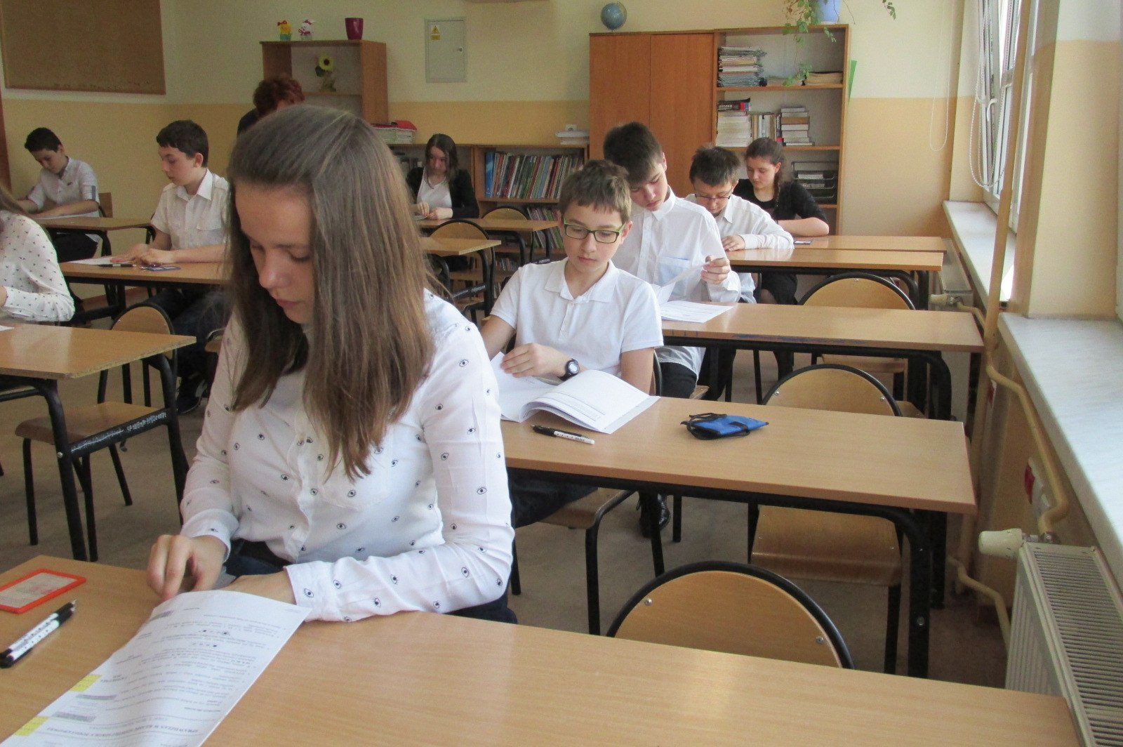 Szóstoklasiści ze Szkoły Podstawowej nr 18 pisali egzamin
