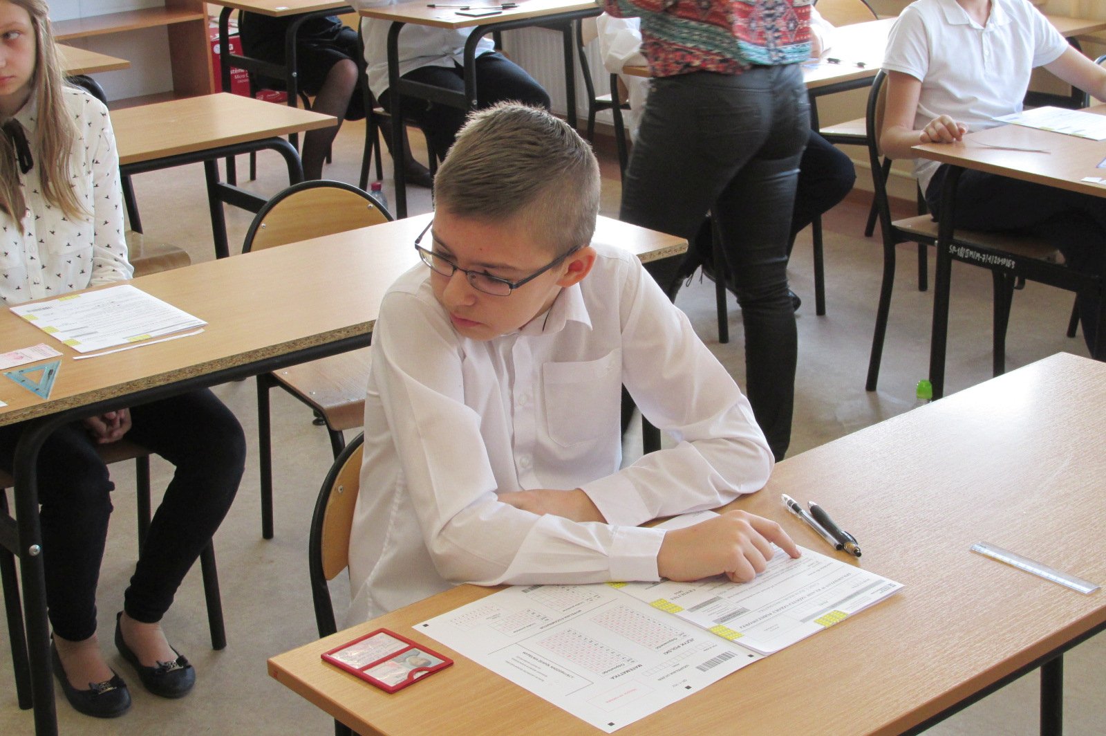 Szóstoklasiści ze Szkoły Podstawowej nr 18 pisali egzamin
