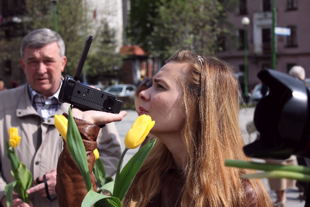 Kwiaty pod Pomnikiem Wdzięczności dla Armii Radzieckiej
