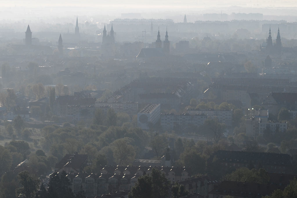 Legnica w porannym, majowym słońcu z lotu ptaka cz.1