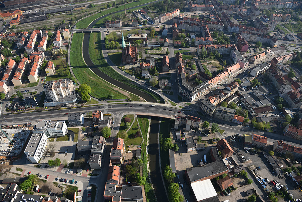 Legnica w porannym, majowym słońcu z lotu ptaka cz.2