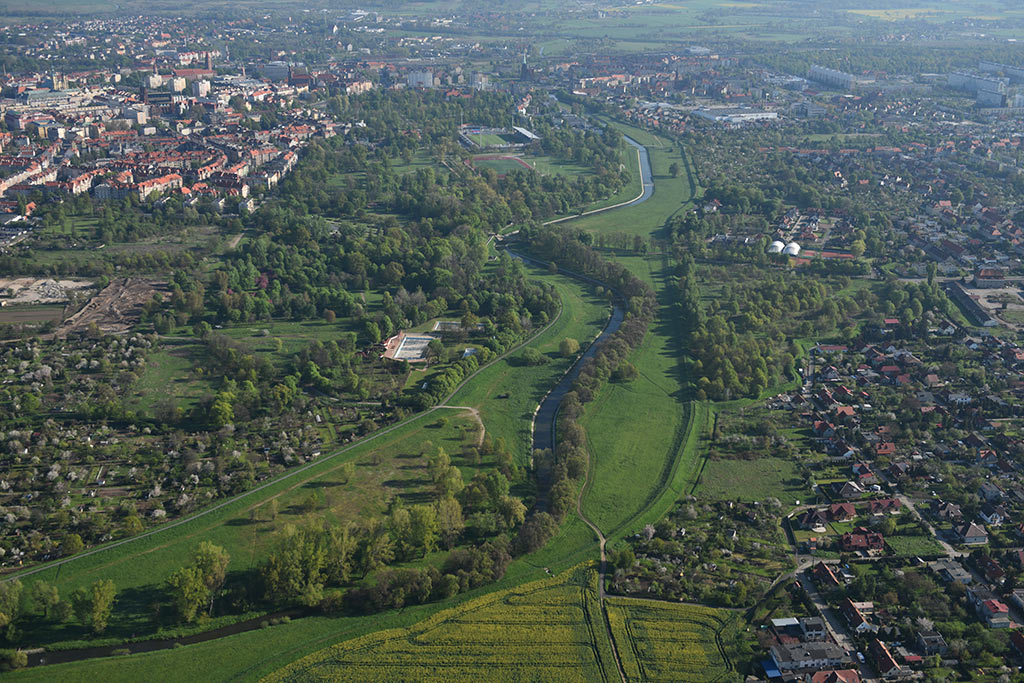 Legnica w porannym, majowym słońcu z lotu ptaka cz.2