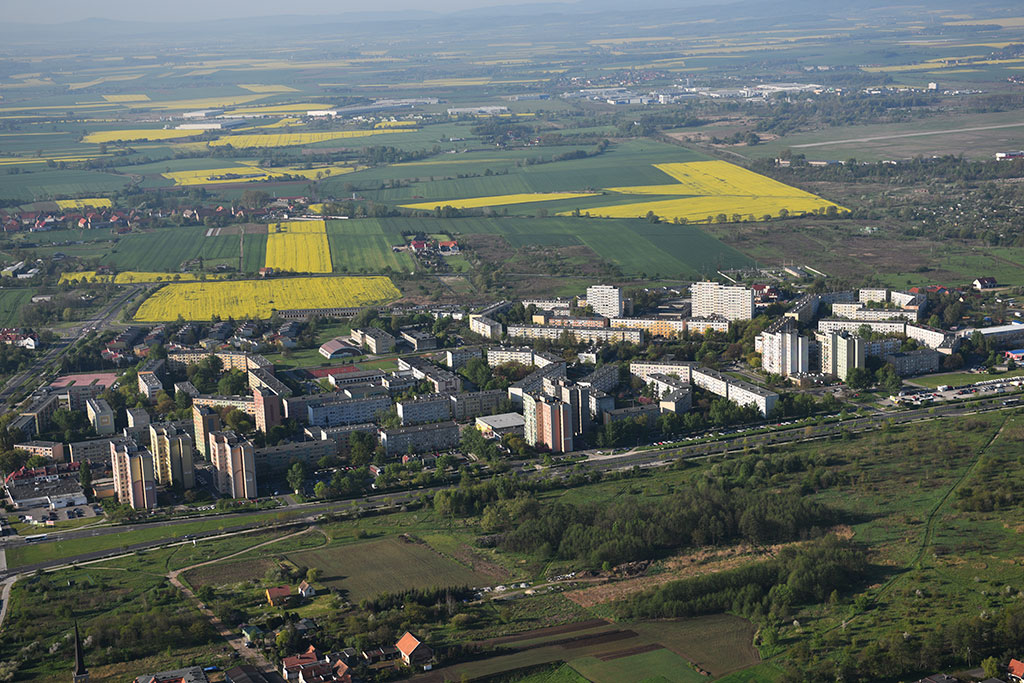 Legnica w porannym, majowym słońcu z lotu ptaka cz.1