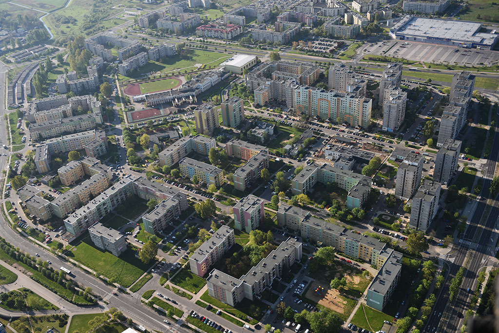 Legnica w porannym, majowym słońcu z lotu ptaka cz.1