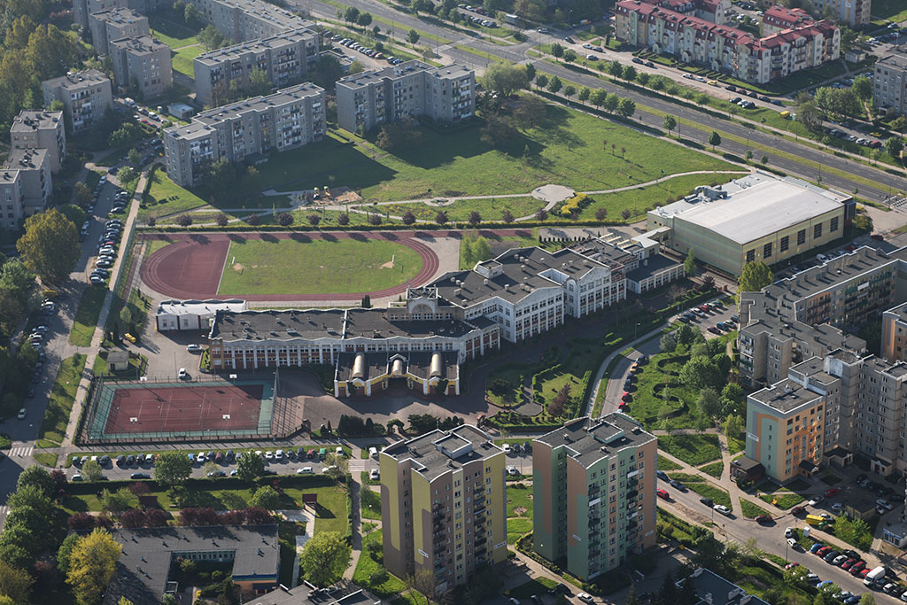 Legnica w porannym, majowym słońcu z lotu ptaka cz.1
