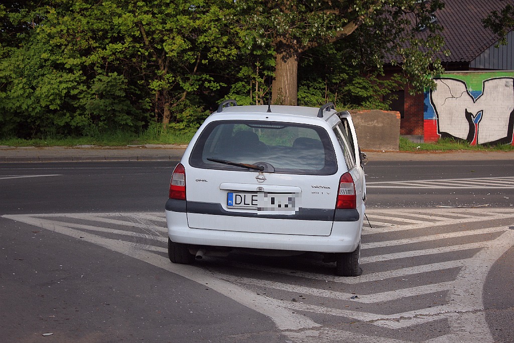 Kolizja na skrzyżowaniu ulic Leszczyńskiej i Bolesława Prusa