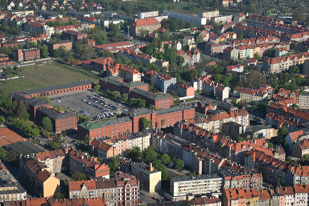 Legnica w porannym, majowym słońcu z lotu ptaka cz.2