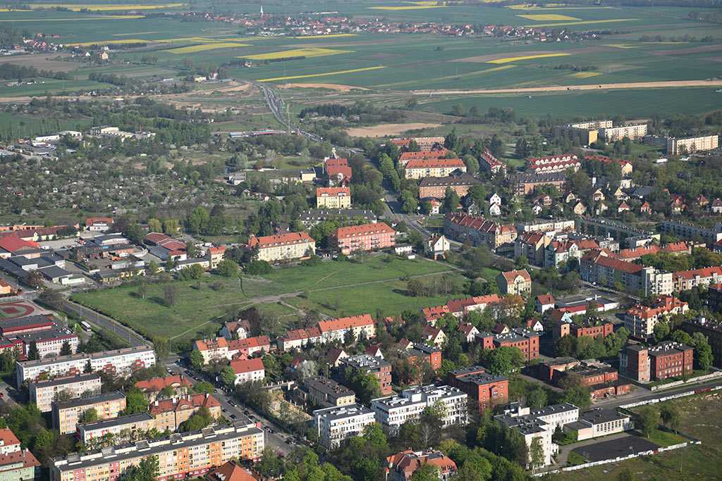 Legnica w porannym, majowym słońcu z lotu ptaka cz.2