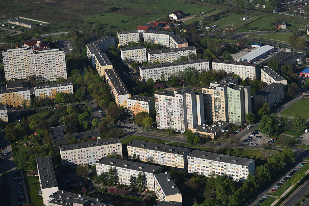Legnica w porannym, majowym słońcu z lotu ptaka cz.1