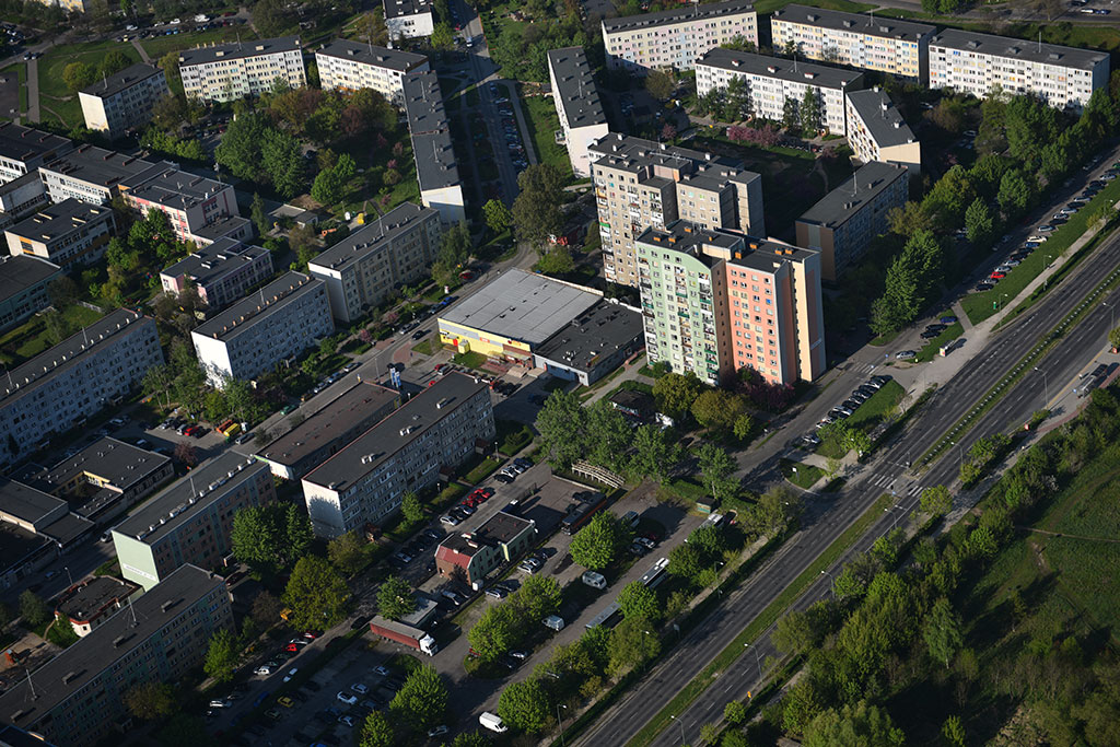Legnica w porannym, majowym słońcu z lotu ptaka cz.1