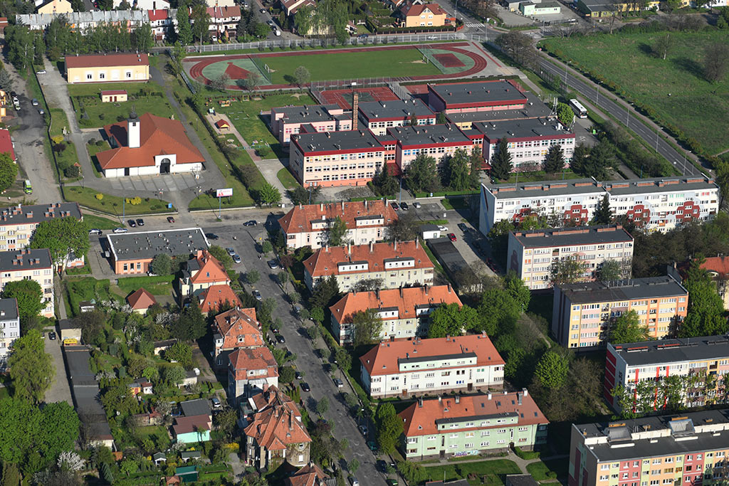 Legnica w porannym, majowym słońcu z lotu ptaka cz.2