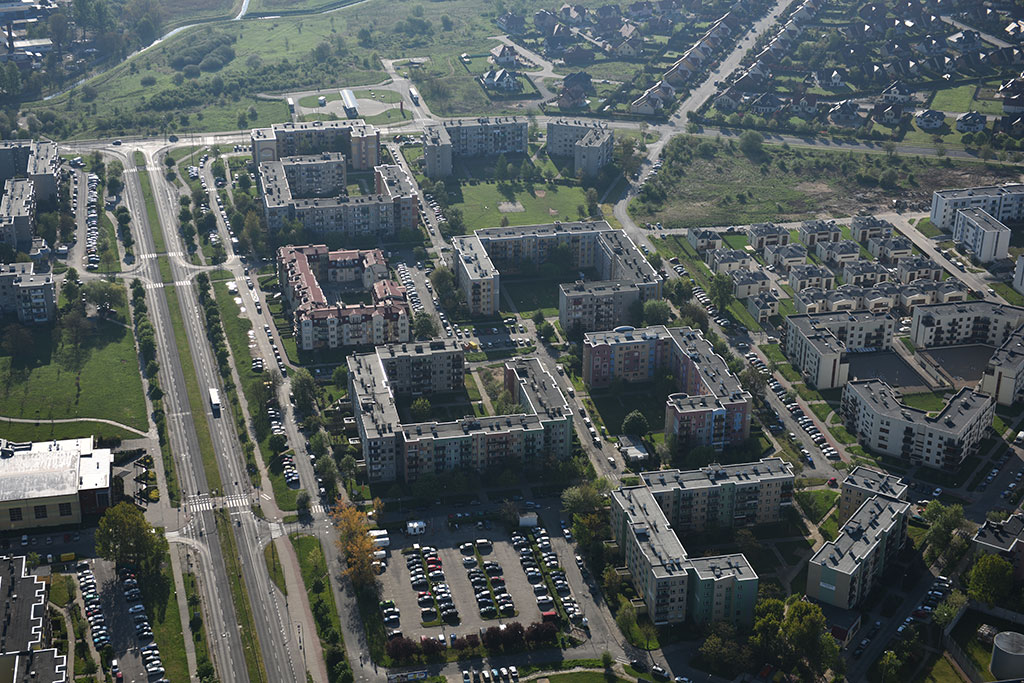 Legnica w porannym, majowym słońcu z lotu ptaka cz.1