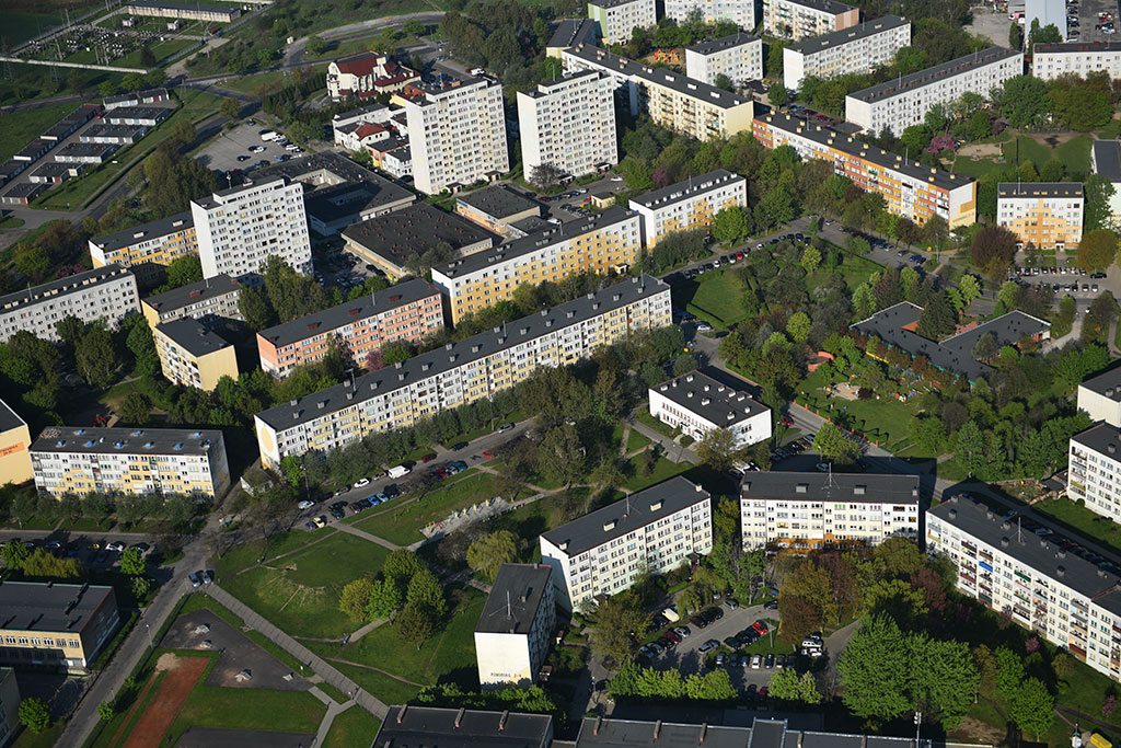 Legnica w porannym, majowym słońcu z lotu ptaka cz.1