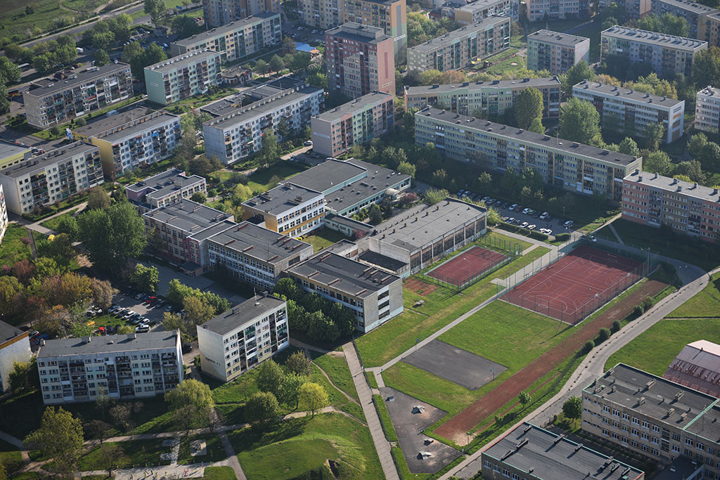 Legnica w porannym, majowym słońcu z lotu ptaka cz.1
