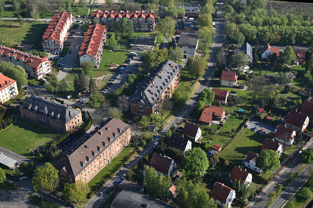 Legnica w porannym, majowym słońcu z lotu ptaka cz.2