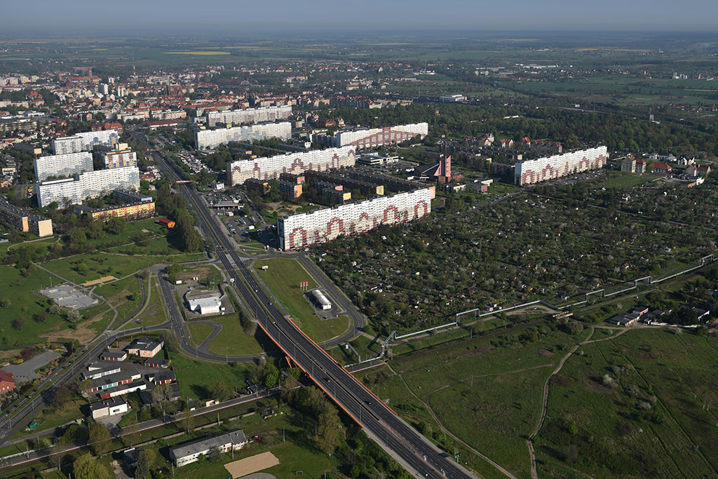 Legnica w porannym, majowym słońcu z lotu ptaka cz.1
