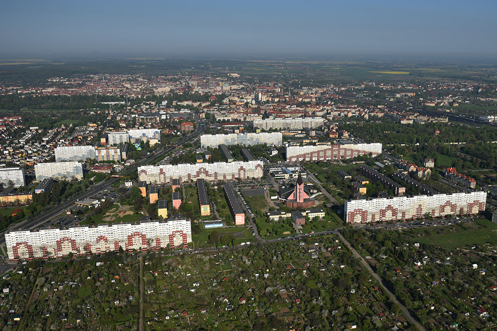 Legnica w porannym, majowym słońcu z lotu ptaka cz.1