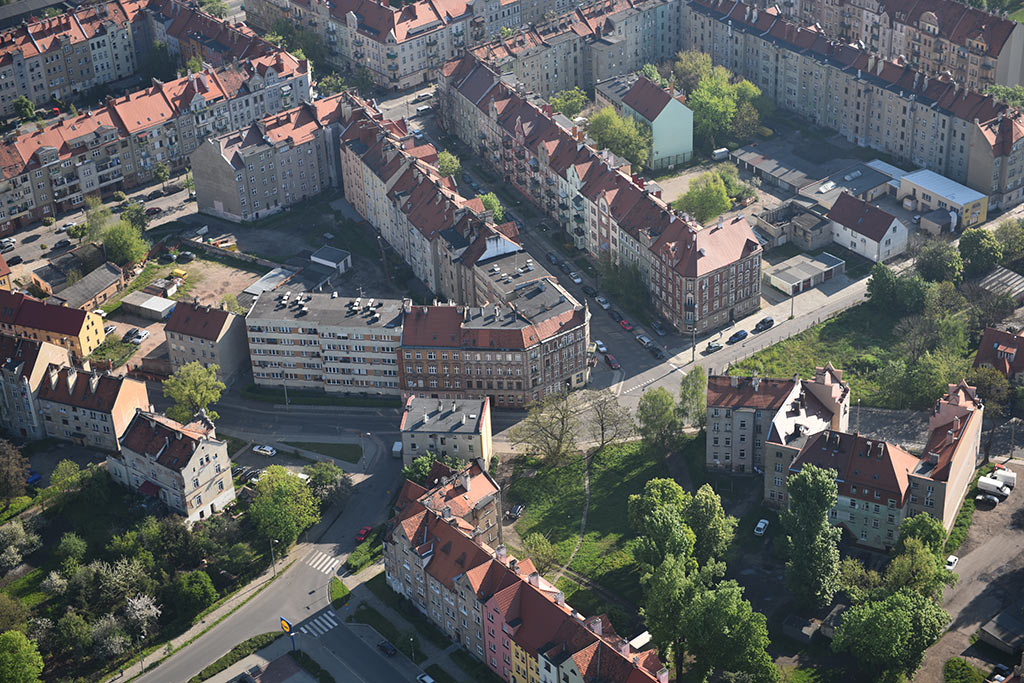 Legnica w porannym, majowym słońcu z lotu ptaka cz.2