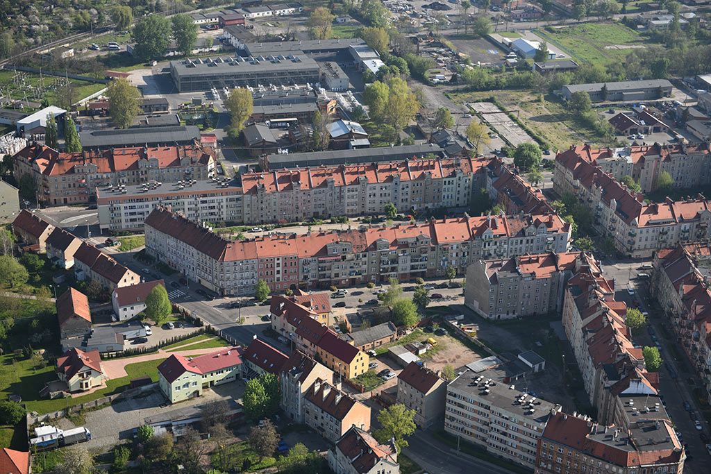 Legnica w porannym, majowym słońcu z lotu ptaka cz.2