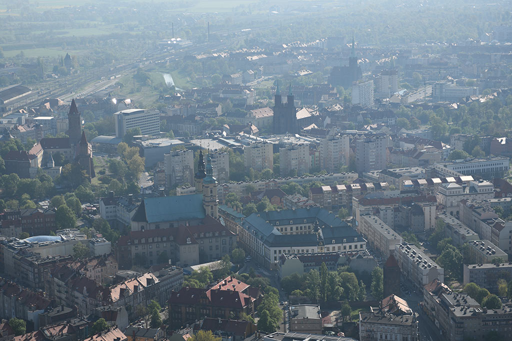 Legnica w porannym, majowym słońcu z lotu ptaka cz.2