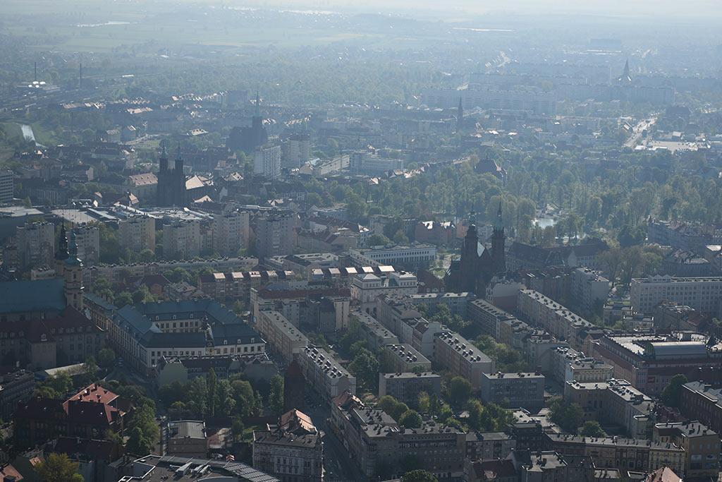 Legnica w porannym, majowym słońcu z lotu ptaka cz.2