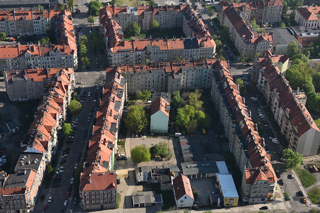 Legnica w porannym, majowym słońcu z lotu ptaka cz.2
