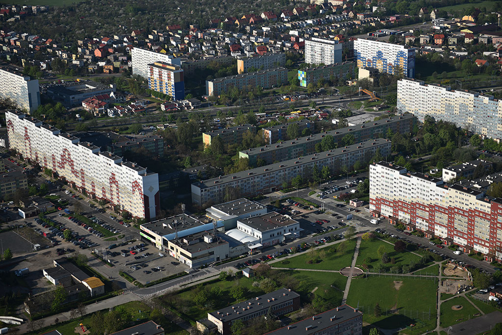 Legnica w porannym, majowym słońcu z lotu ptaka cz.1