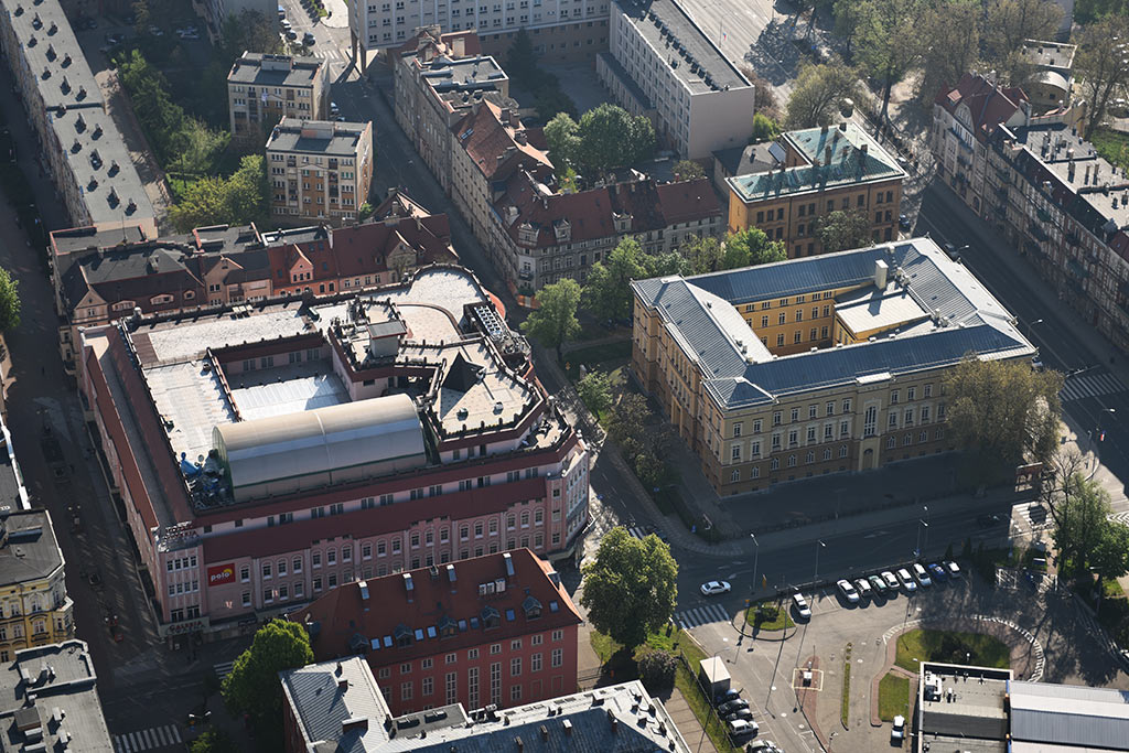 Legnica w porannym, majowym słońcu z lotu ptaka cz.2