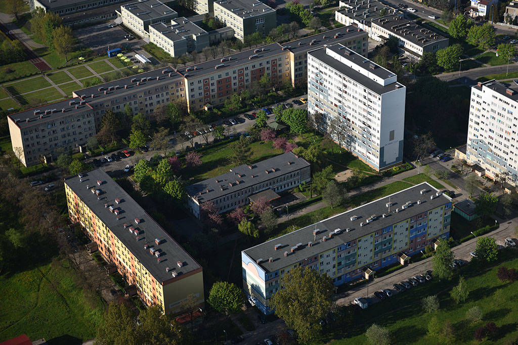 Legnica w porannym, majowym słońcu z lotu ptaka cz.1