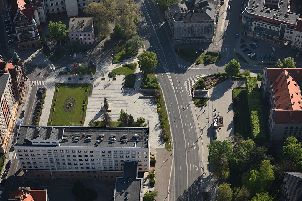 Legnica w porannym, majowym słońcu z lotu ptaka cz.2