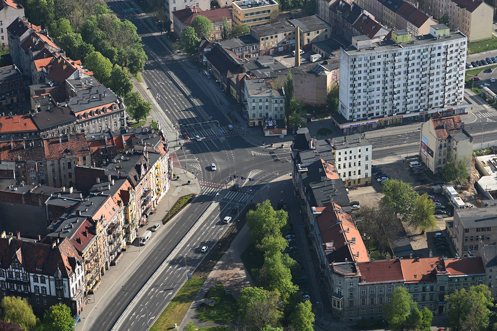 Legnica w porannym, majowym słońcu z lotu ptaka cz.2