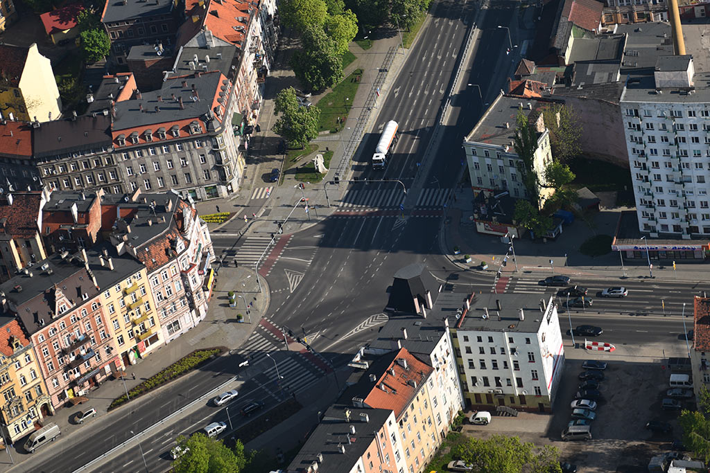 Legnica w porannym, majowym słońcu z lotu ptaka cz.2