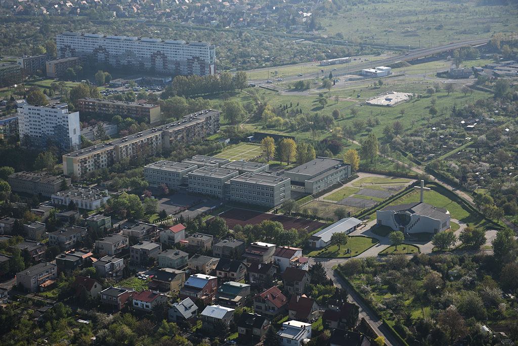 Legnica w porannym, majowym słońcu z lotu ptaka cz.1