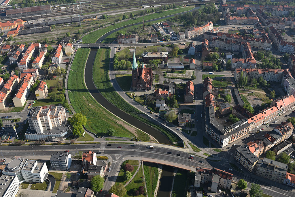 Legnica w porannym, majowym słońcu z lotu ptaka cz.2