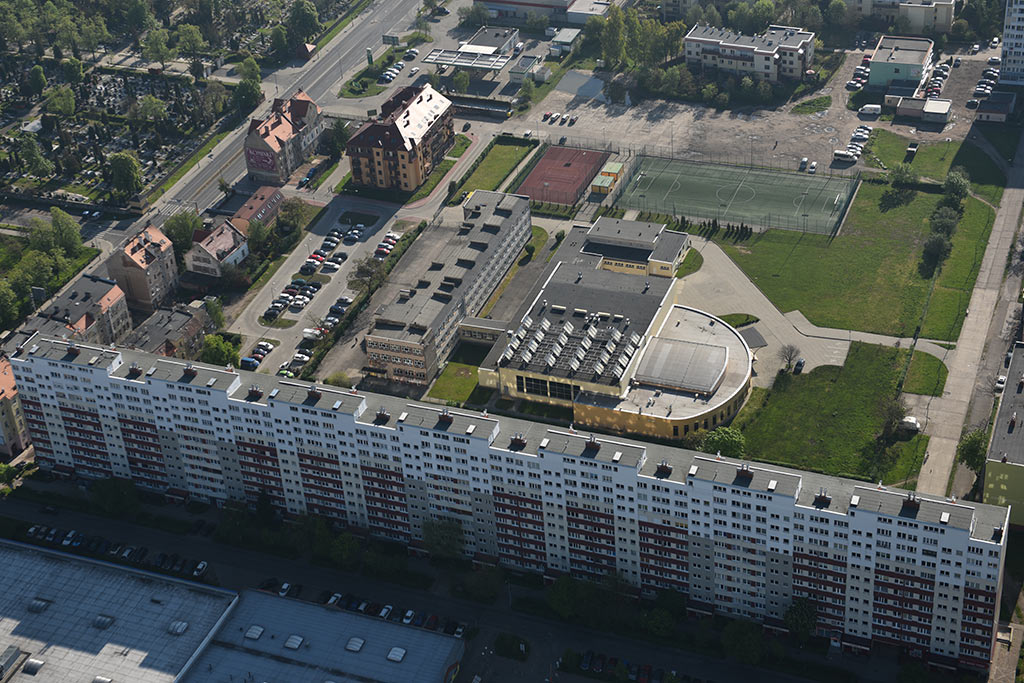 Legnica w porannym, majowym słońcu z lotu ptaka cz.2