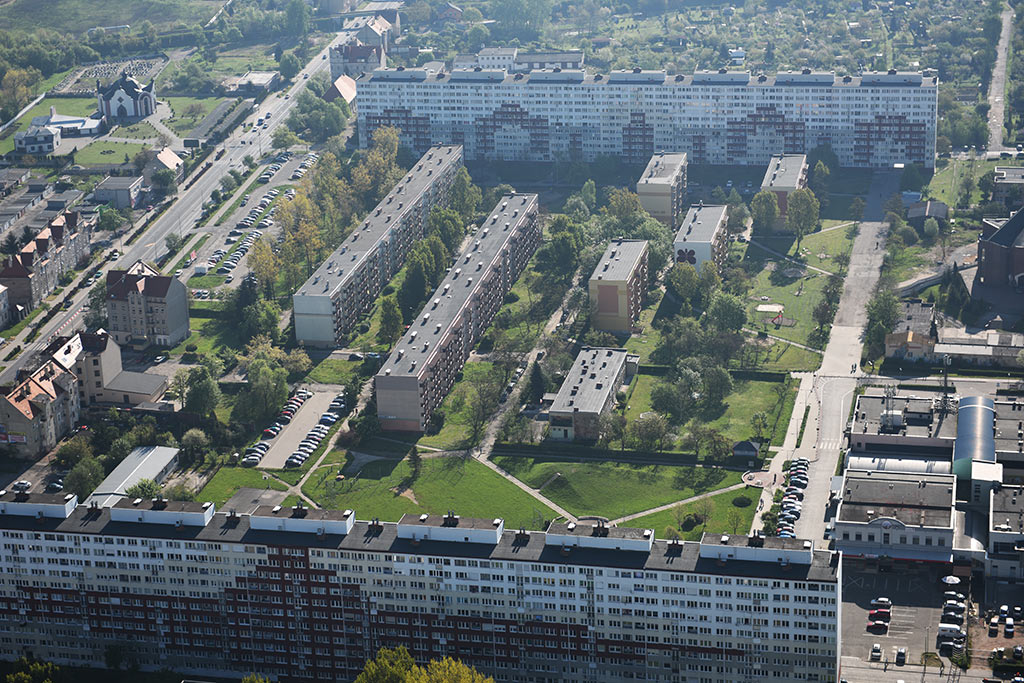 Legnica w porannym, majowym słońcu z lotu ptaka cz.2