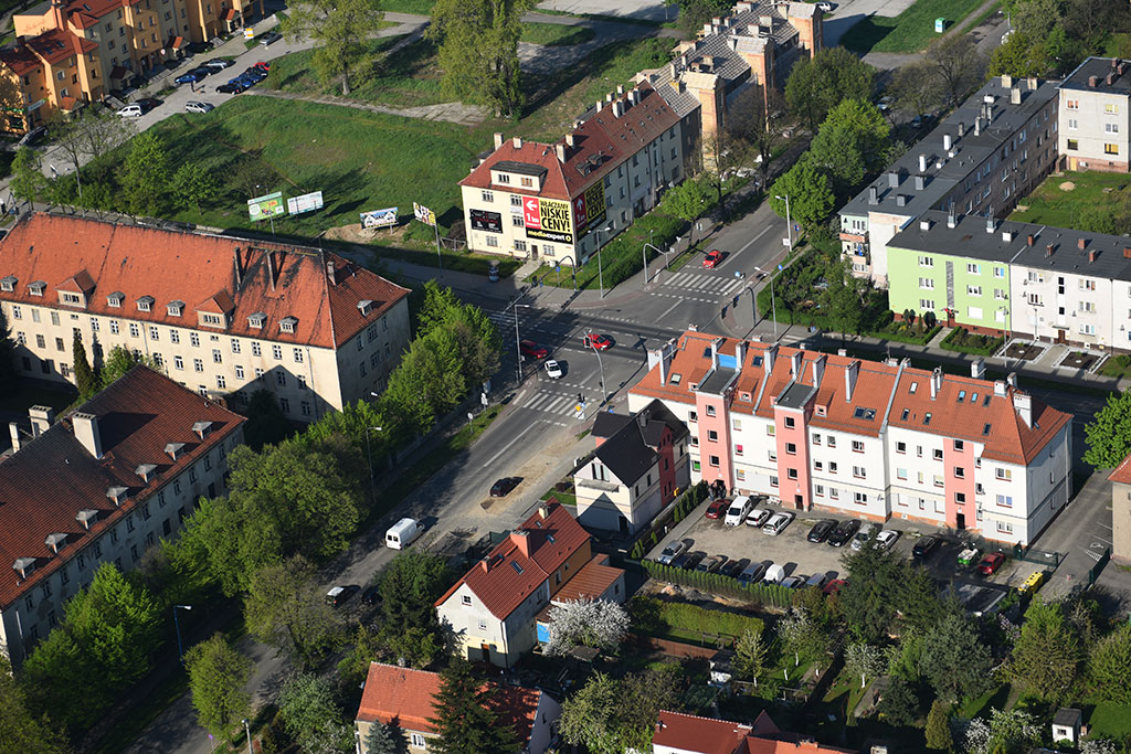 Legnica w porannym, majowym słońcu z lotu ptaka cz.1
