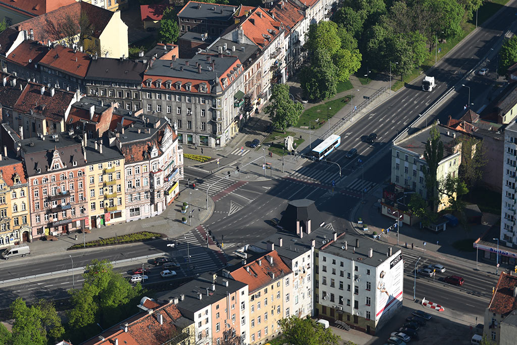 Legnica w porannym, majowym słońcu z lotu ptaka cz.2