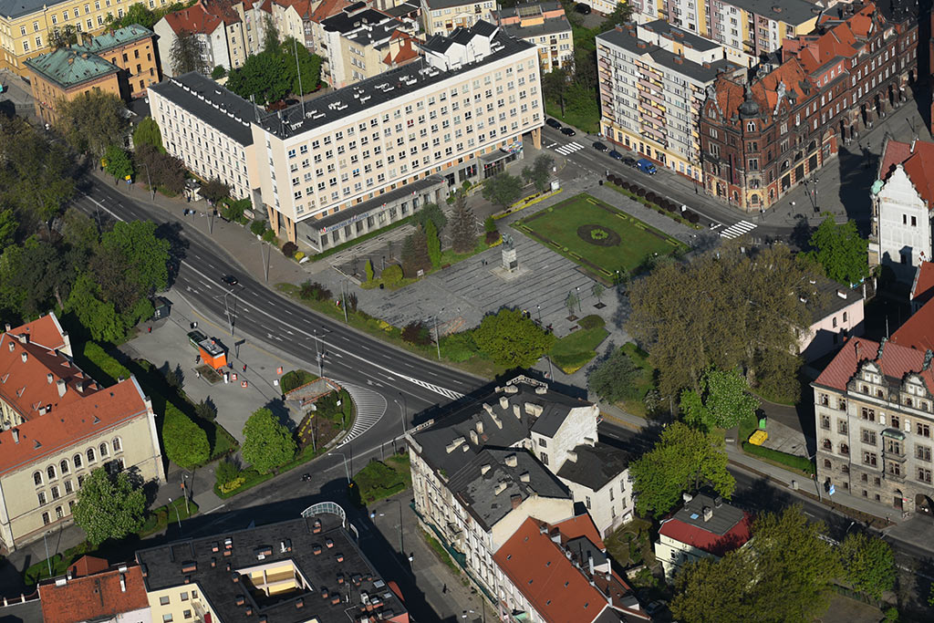 Legnica w porannym, majowym słońcu z lotu ptaka cz.2