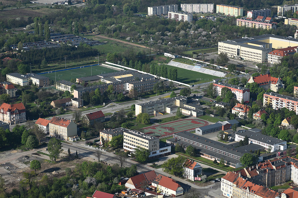 Legnica w porannym, majowym słońcu z lotu ptaka cz.2