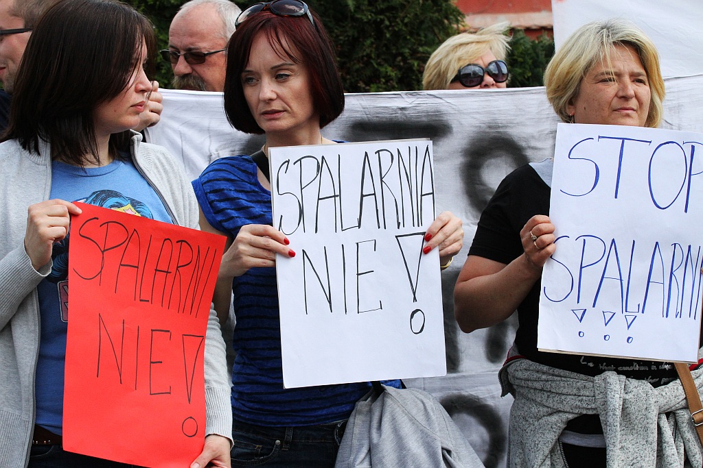 Mieszkańcy gminy pikietowali przeciwko budowie spalarni