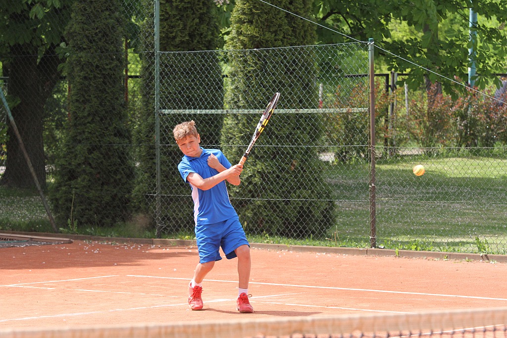 Łukasz Kubot był gościem dziecięcego turnieju tenisowego