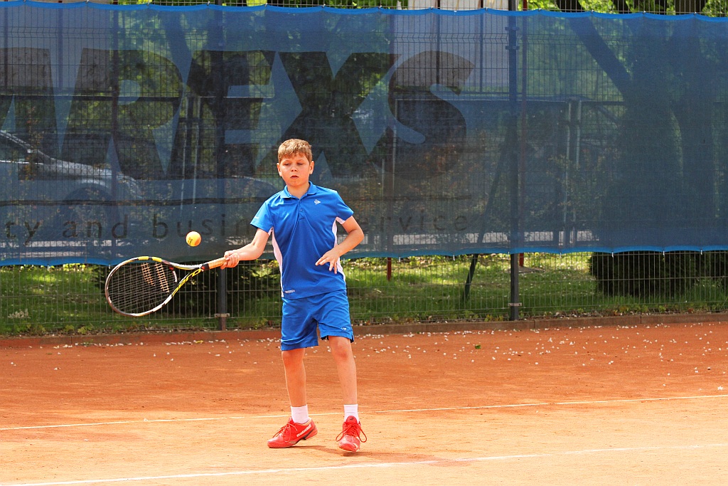 Łukasz Kubot był gościem dziecięcego turnieju tenisowego