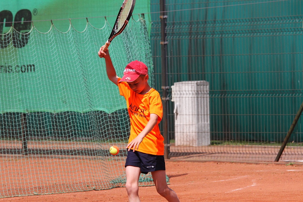 Łukasz Kubot był gościem dziecięcego turnieju tenisowego