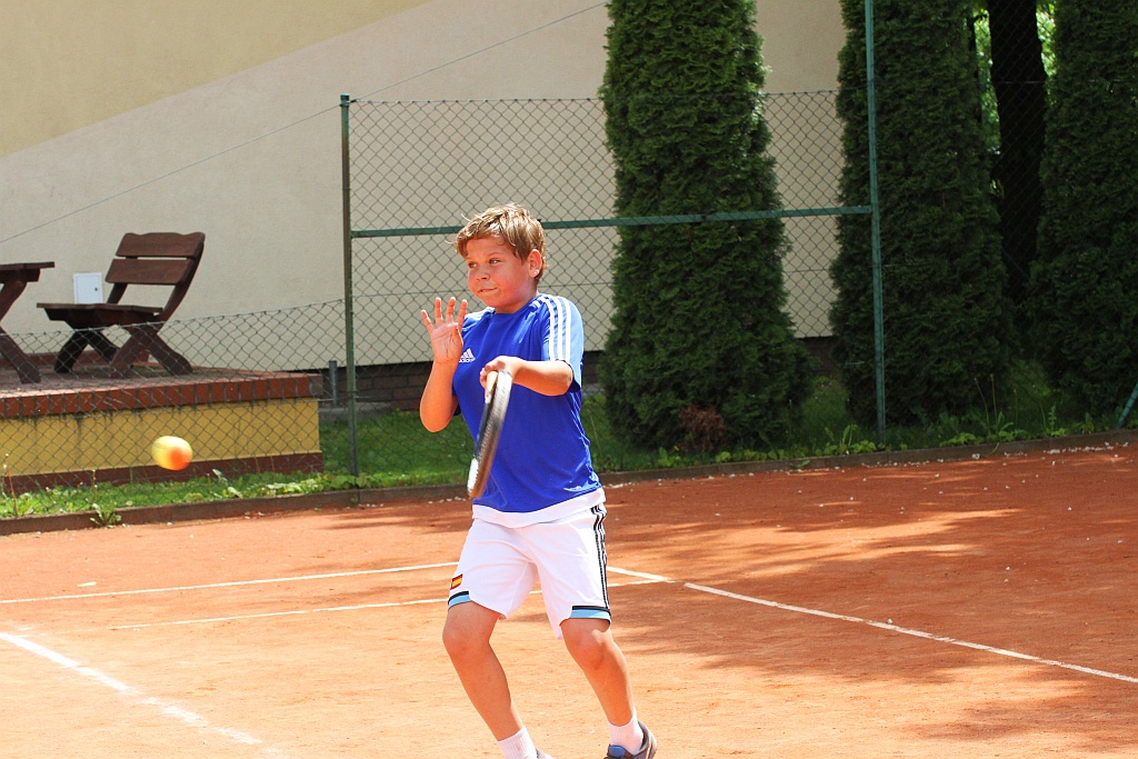Łukasz Kubot był gościem dziecięcego turnieju tenisowego